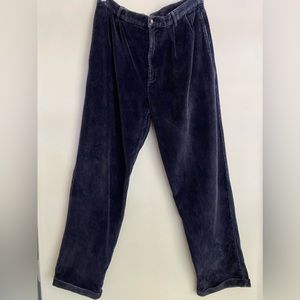 Cutter & Buck Men’s‎ Navy Blue Corduroy Pants Chinos Jeans Casual Cuffed 34x32